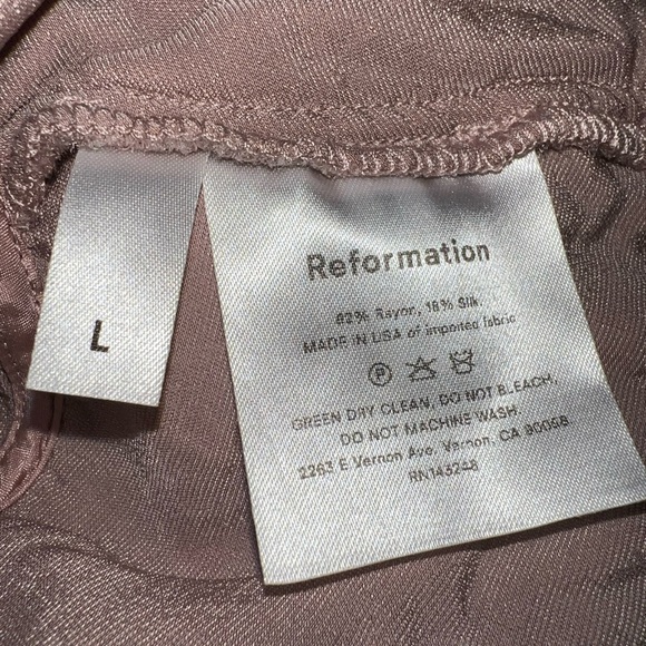 Reformation blush pink velvet blouse L - Picture 5 of 6
